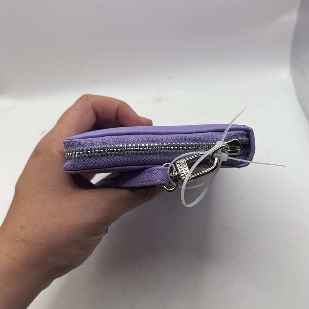 NWT Steve Madden Purple Wristlet Bzipeee Boxed Wallet Clutch Zip Around ID Card - Picture 4 of 16